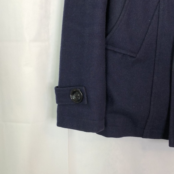 W[dvblju] Men Wool Blended Navy Peacoat     Size Small - Picture 5 of 13